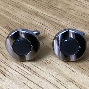 SWANK silver and gray cuff links